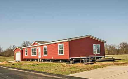 Manufactured home being completed